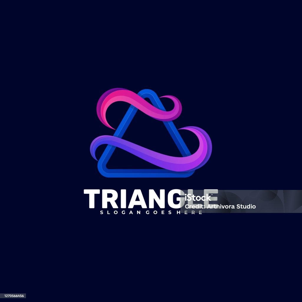 Vector Illustration Triangle Gradient Colorful Style Stock Illustration ...