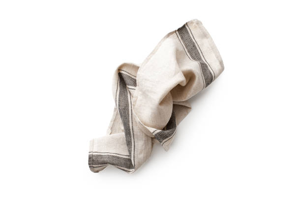 istock Cotton towel isolated on white background 1270566799