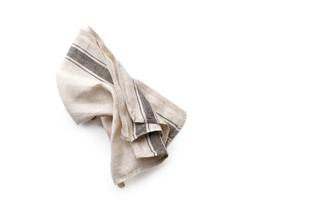 istock Cotton towel isolated on white background 1270566803