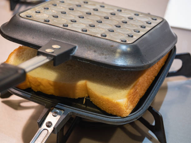 istock Toasted sandwich made with a special frying pan. 1270567650