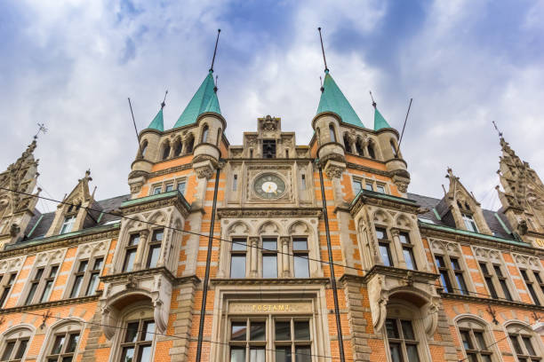 Facade of the historic post office of Braunschweig Facade of the historic post office of Braunschweig, Germany braunschweig photos stock pictures, royalty-free photos & images