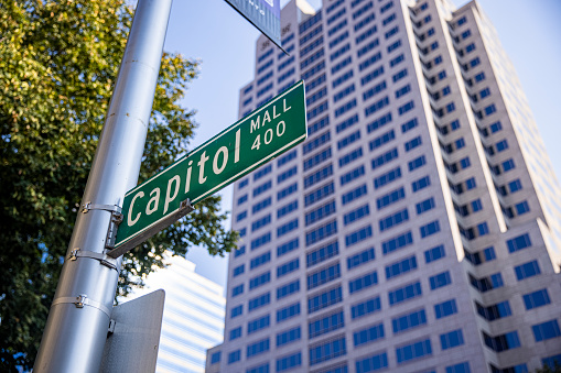 Cityscape of downtown Los Angeles office buildings