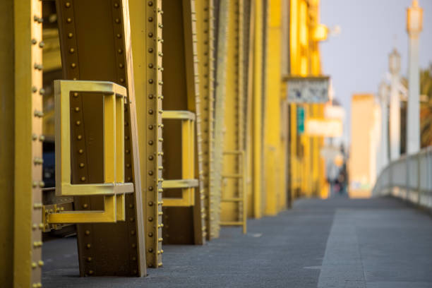 The Sacramento Tower Bridge at dusk