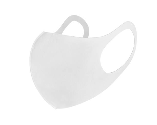 istock Blank white cotton reusable cloth mask isolated on white background 1270573644