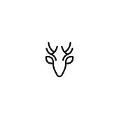 istock Deer Head Vector Logo Icon 1270576801