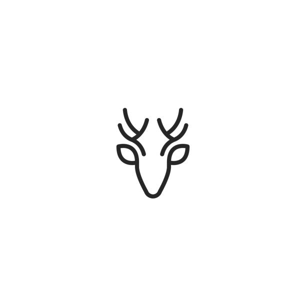 Deer Head Vector Logo Icon Vector illustration of deer head deer stock illustrations