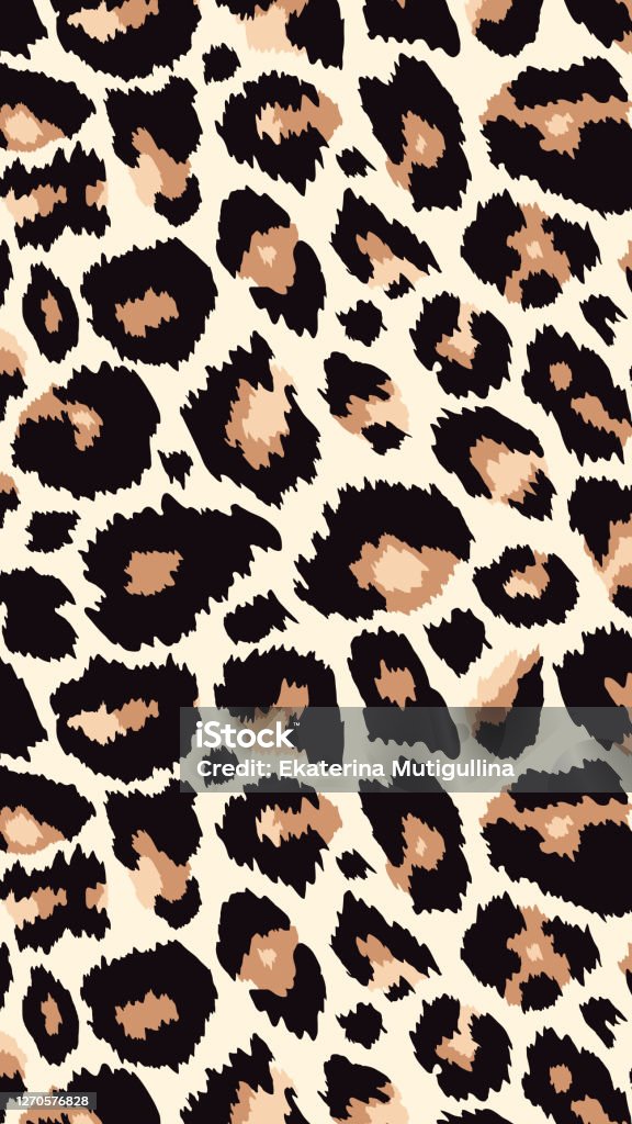 Trendy Leopard Pattern Vertical Background Hand Drawn Fashionable Wild  Animal Cheetah Skin Natural Texture For Fashion Design Social Media Banner  Cover Phone Wallpaper Vector Illustration Stock Illustration - Download  Image Now - iStock