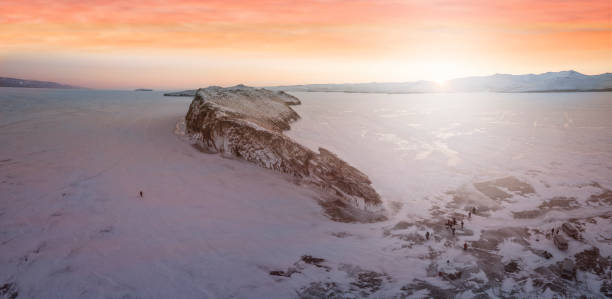Ice adventure in Baikal Lake, siberia.
