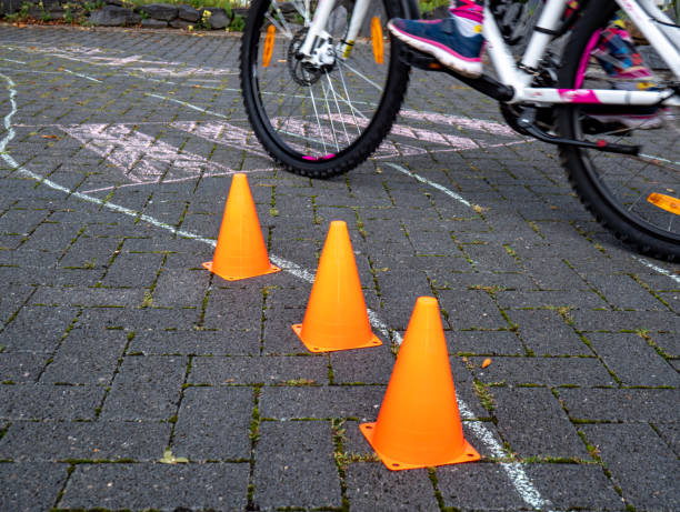 istock Bicycle safety training in primary school 1270579755