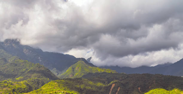 istock Panoramic countryside green Landscape Sapa Vietnam, Scenic View Mountains Range. 1270582353