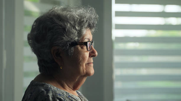 istock Senior woman profile portrait 1270586430