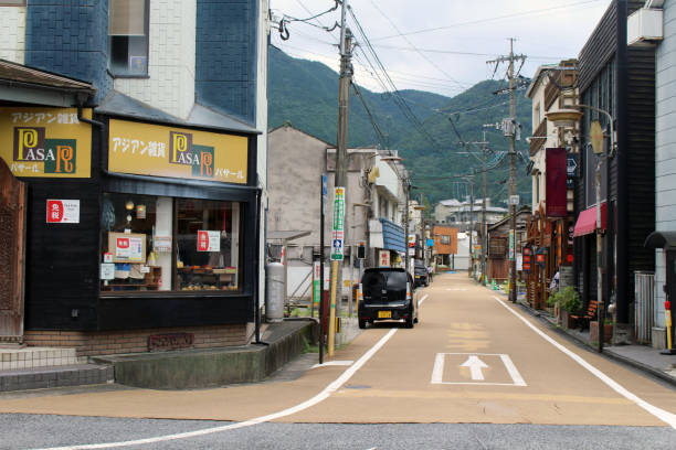 istock Shops around Yufuin station, a Japanese onsen or hotspring destination 1270587716