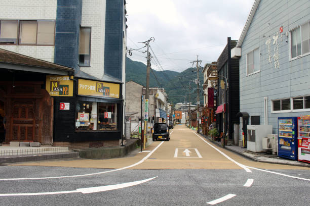 istock Shops around Yufuin station, a Japanese onsen or hotspring destination 1270587807