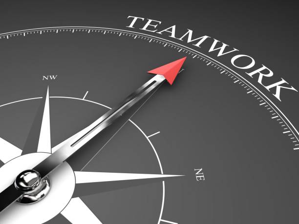 Teamwork compass business direction Teamwork compass business direction compass gear efficiency teamwork stock pictures, royalty-free photos & images