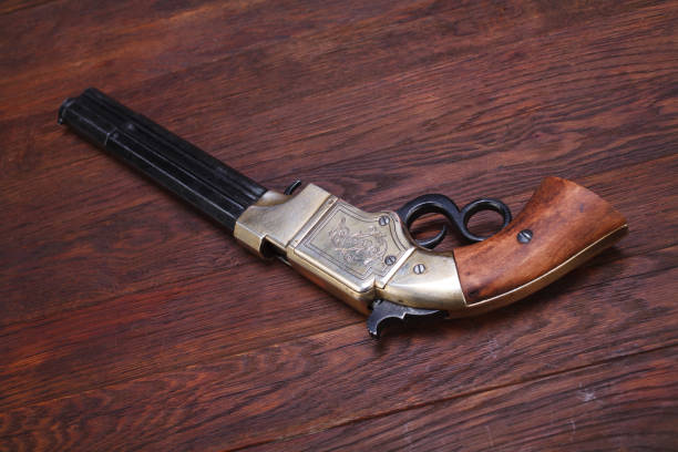 istock Wild West vintage weapon - Volcanic Repeating Pistol 1270592415