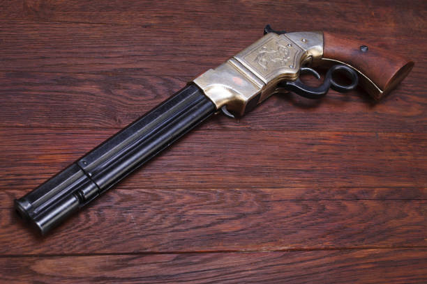 istock Wild West vintage weapon - Volcanic Repeating Pistol 1270592464
