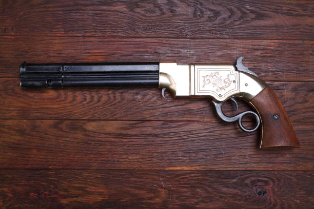 istock Wild West vintage weapon - Volcanic Repeating Pistol 1270592527