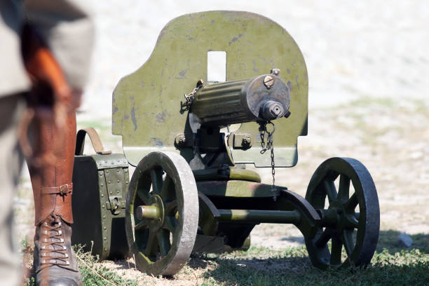 istock World War I Maxim gun - first recoil-operated machine gun 1270592571