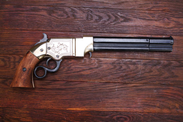 istock Wild West vintage weapon - Volcanic Repeating Pistol 1270593132