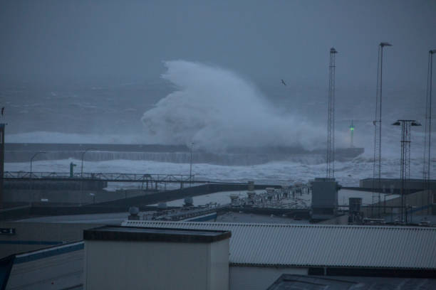 istock Very stormy and scary sea with big waves 1270600492