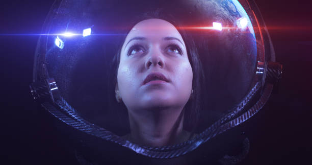 istock Young Fearless Beautiful Female Astronaut Exploring The Infinite Space 1270602029
