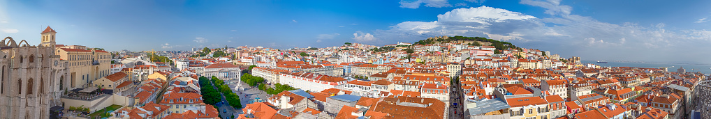 Panorama of Lisbon, Portugal.Horizontal Shot