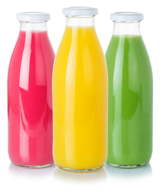 istock Orange fruit juice straw drink drinks in a bottle healthy eating isolated on white 1270602768