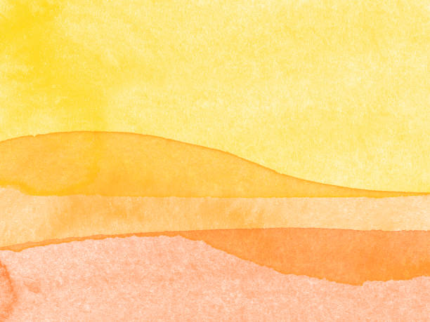 istock Watercolor on paper.  Yellow light color background.  Design for flyers, brochures, leaflets, postcards. 1270611069