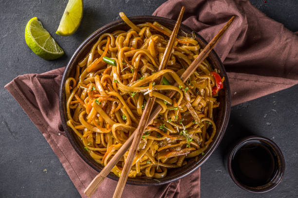 istock Asian style udon noodles 1270611225