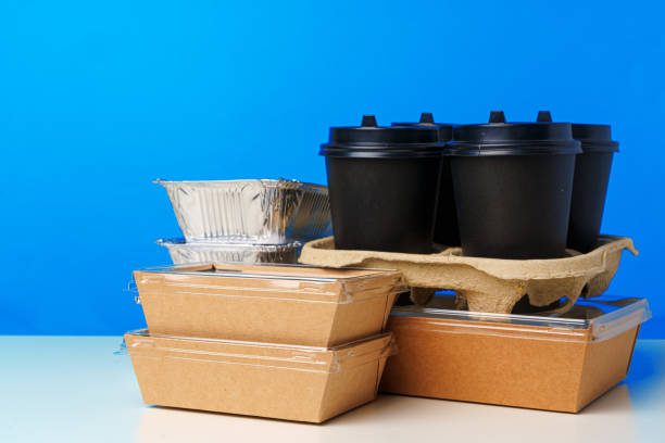 istock Assortment of various food delivery containers on table 1270614605