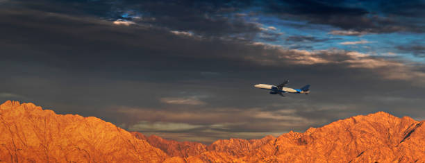 istock International flight above beautiful Jordanian mountains 1270614631