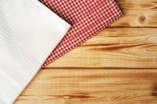 istock Kitchen towel or napkin over the wooden table. 1270618998