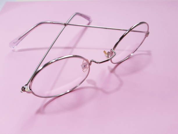 istock Pink glasses on a pink background 1270620132