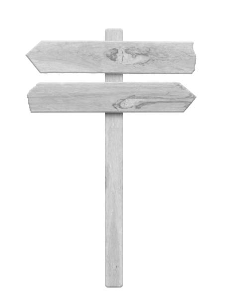 istock White wood arrow signpost isolated on white background. Object with clipping path. 1270626868