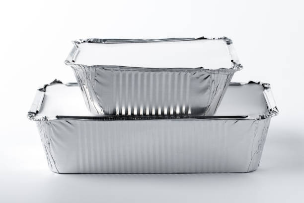 istock Foil food box with takeaway meal on white background 1270627076