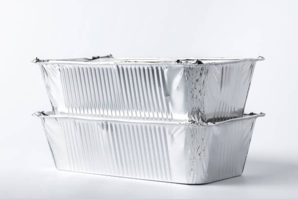 istock Foil food box with takeaway meal on white background 1270627094
