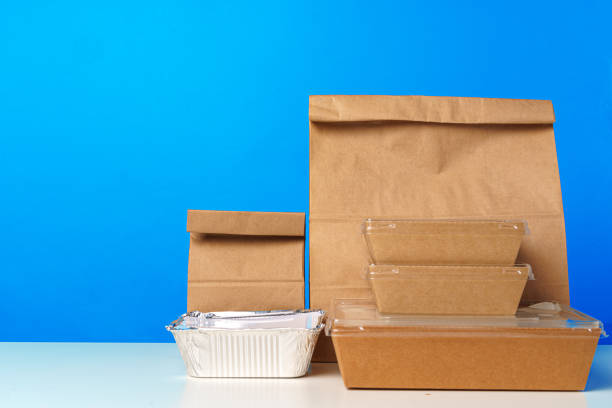 istock Assortment of various food delivery containers on table 1270628122