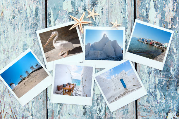 istock Greece Mykonos travel photos collage postcard 1270637033