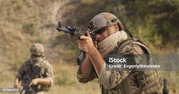 Man Loading Rifle Military Man Reloading And Aiming Rifle Stock Photo - Download Image ...
