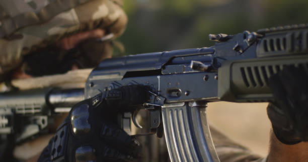 istock Anonymous military man aiming rifle 1270641715