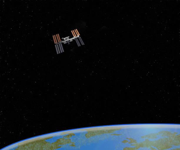 istock International Space Station or ISS orbiting over planet earth 1270642718