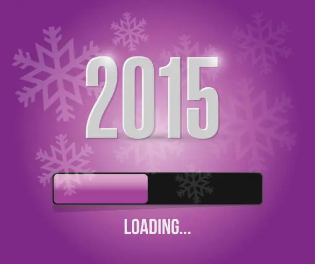 Vector illustration of 2015 loading year bar illustration design