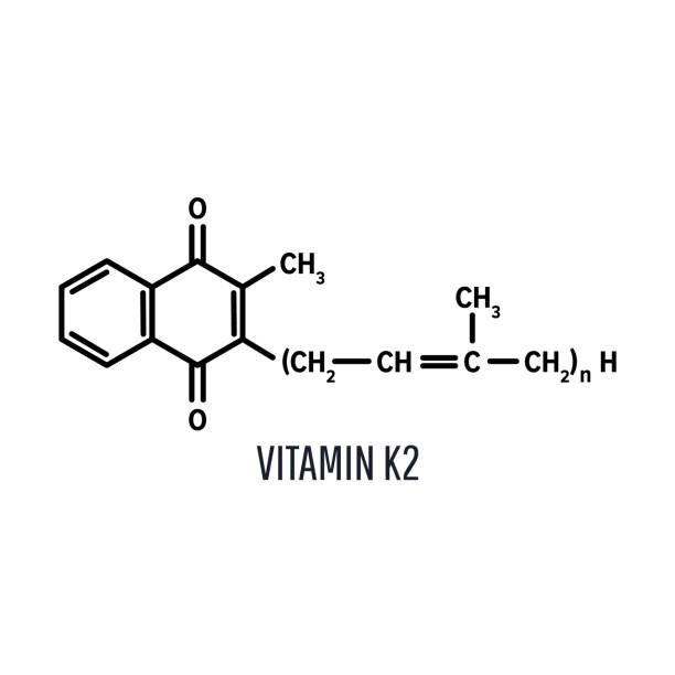 白い背景にビタミンk2構造化学式 - vitamin k illustrations点のイラスト素材／クリップアート素材／マンガ素材／アイコン素材