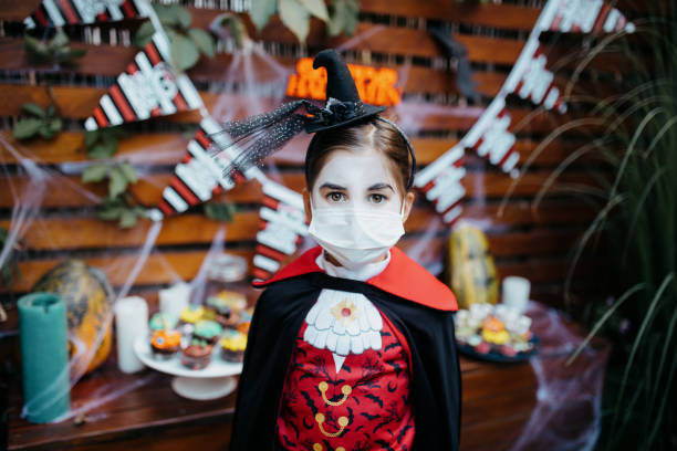 istock Little kids at a Halloween party 1270677688