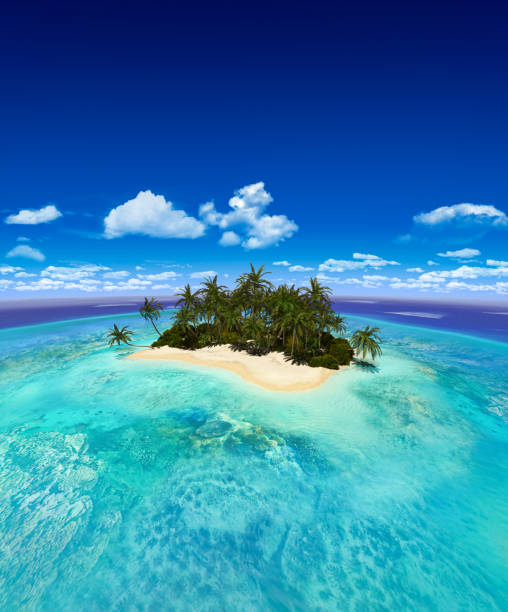 istock Huge Panorama View of Tropical Island 1270677761