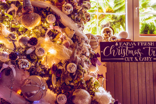 istock Festive Decorated Living Room with Christmas Tree 1270683109
