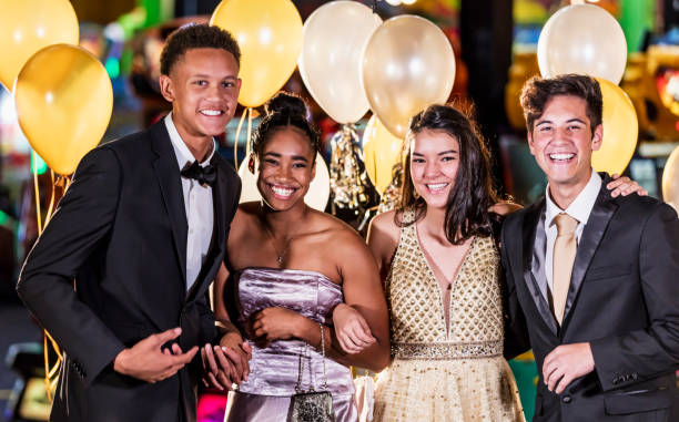 istock Teenagers having fun at prom 1270684453