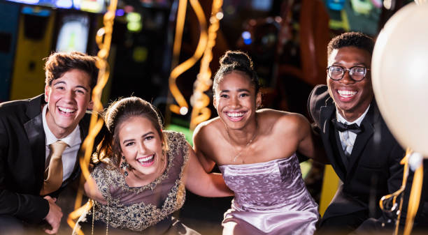 istock Teenagers having fun at prom 1270684568