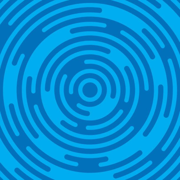 Spiral Flat BG Blue Vector illustration of a flat styled, blue spiral swirled background. flushing water stock illustrations