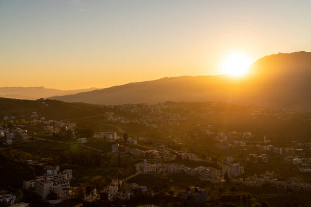 istock Sunset over mountains of Chefchaouen, Morocco 1270688317